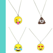 Оптовая продажа OEM / ODM посеребренные эмалевые подвески для лица Emoji